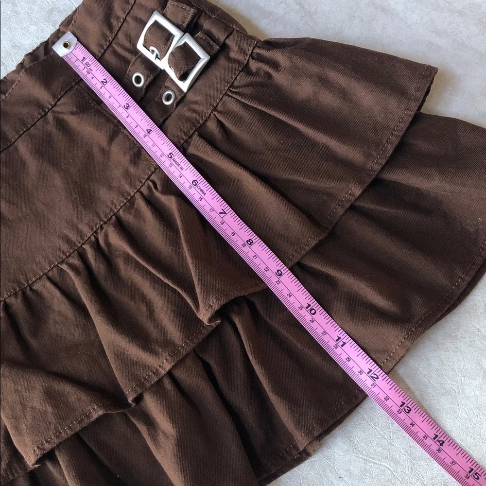The Children's Place 100% Cotton Tiered Ruffle Skort Adjustable Waist Size 10